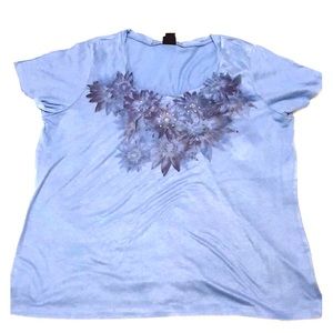 Baby blue floral top